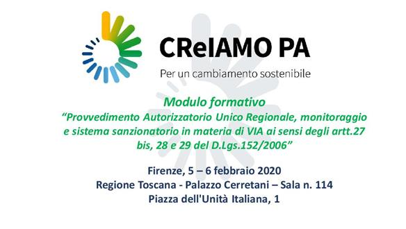 Progetto CReIAMO PA - Modulo formativo - Firenze, 5-6 febbraio 2020
